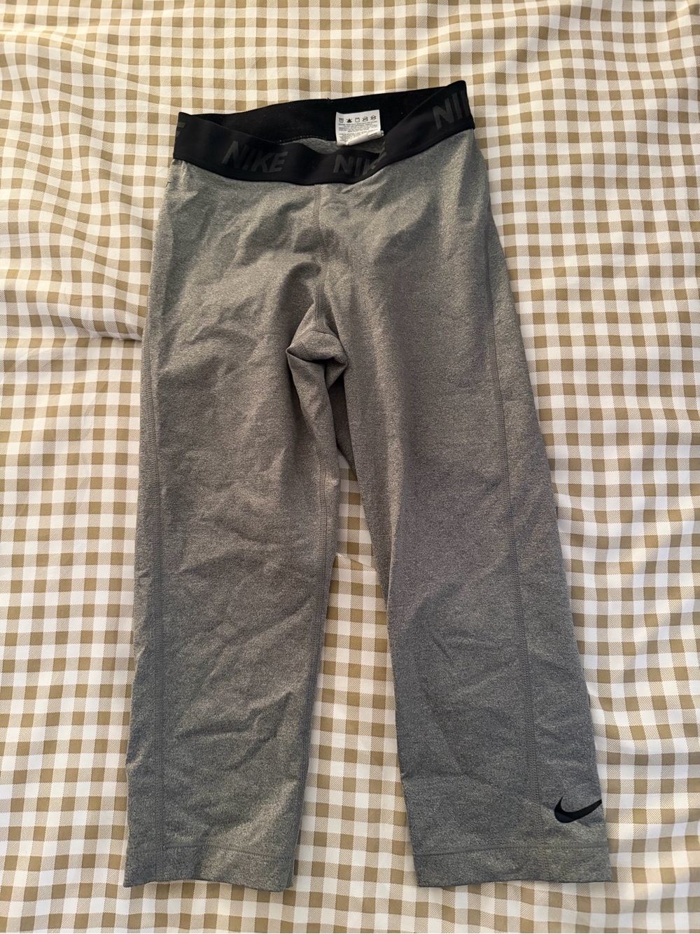Nike women’s Gray Leggings with Black Waistband